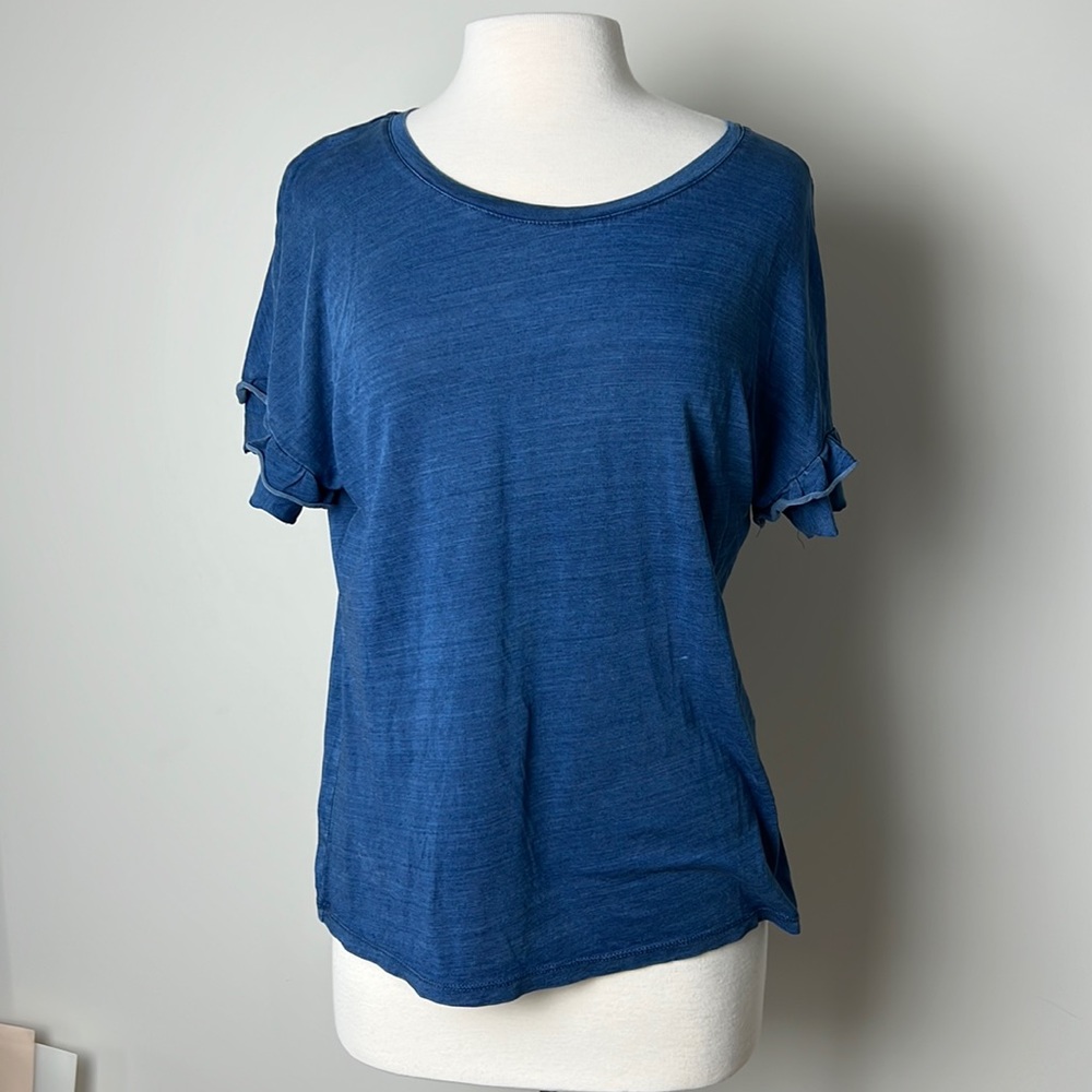 Anthropologie Jane and Delancy Ruffle Tshirt